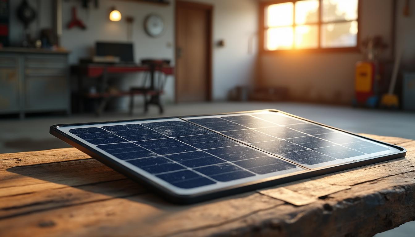 découvrez le panneau solaire pliable 4w 12v, la solution pratique et écologique pour recharger la batterie de votre voiture où que vous soyez. léger et facile à transporter, il vous assure une autonomie énergétique optimale.