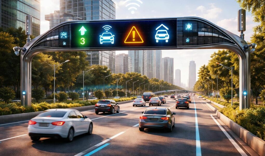 découvrez comment le nouveau panneau routier doté de technologies intelligentes révolutionne la gestion du trafic pour une circulation plus fluide et sécurisée.