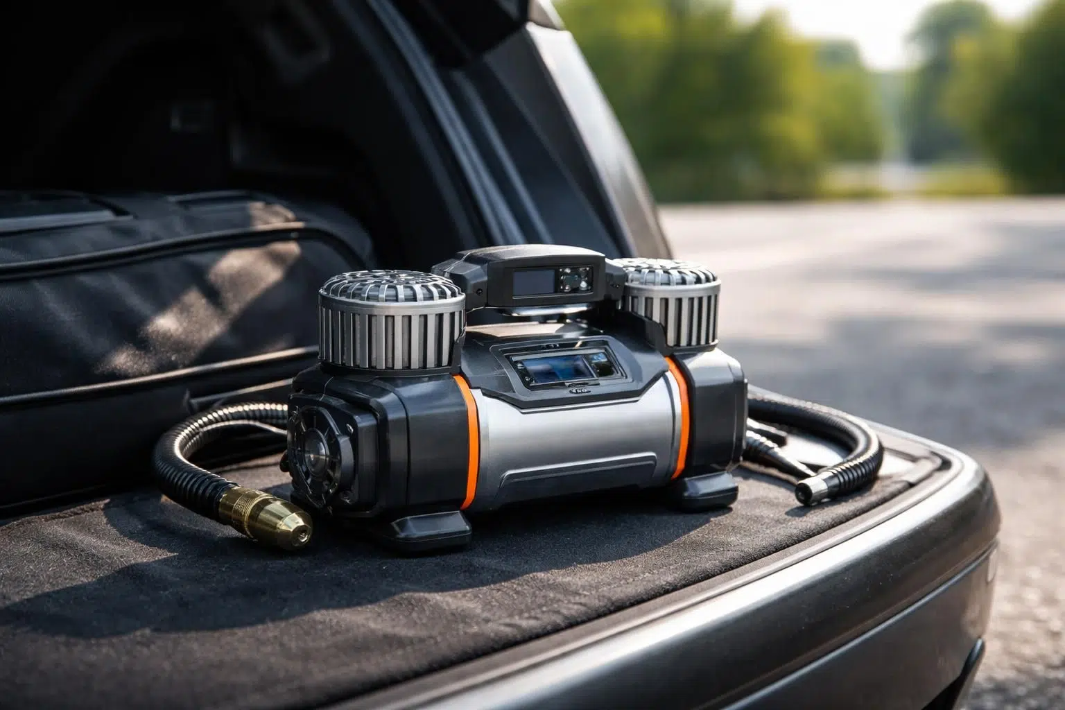 découvrez notre compresseur compact pour véhicules, idéal pour optimiser l'espace tout en garantissant une efficacité maximale lors de vos déplacements.