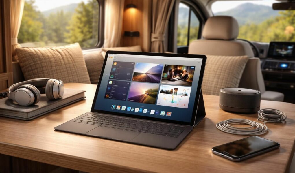 découvrez comment transformer votre tablette tactile microsoft en un centre multimédia idéal pour votre camping-car. guide complet pour un setup simple et efficace.