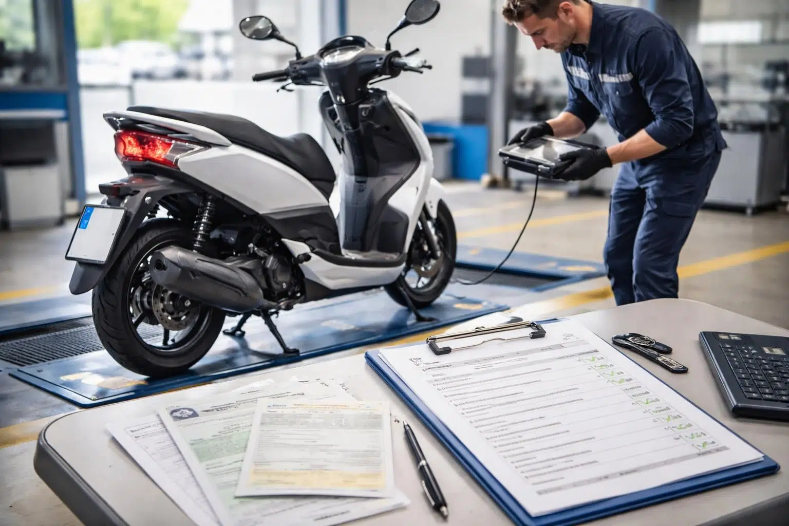 découvrez tout ce qu'il faut savoir sur le contrôle technique des scooters : les documents nécessaires, les étapes du contrôle et la fréquence obligatoire pour rester en conformité.
