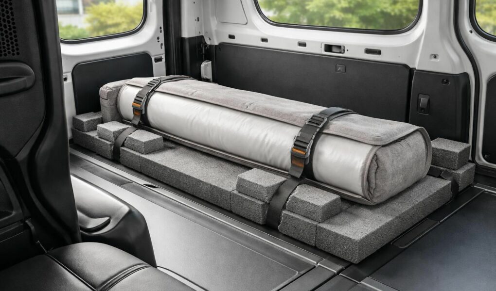 découvrez une méthode efficace pour protéger et ranger votre écran de projection lors de son transport en véhicule, assurant sécurité et praticité.