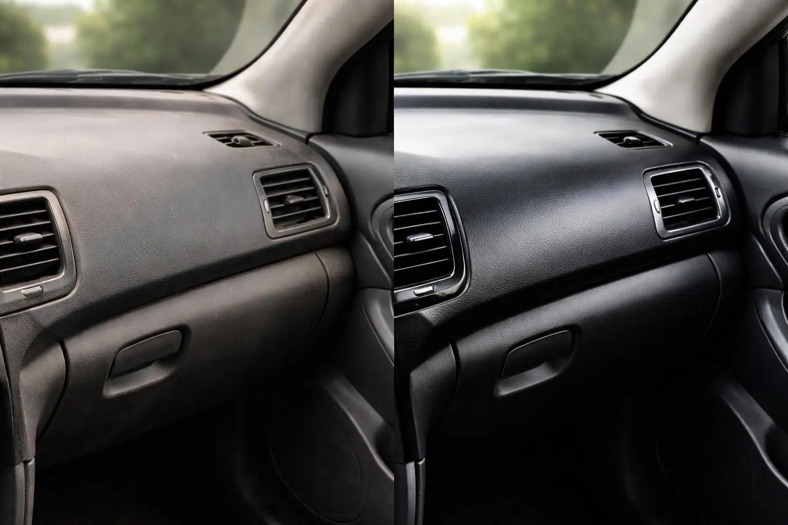 découvrez les résultats attendus avec notre rénovateur plastique intérieur de voiture pour redonner éclat et protection à vos surfaces intérieures.